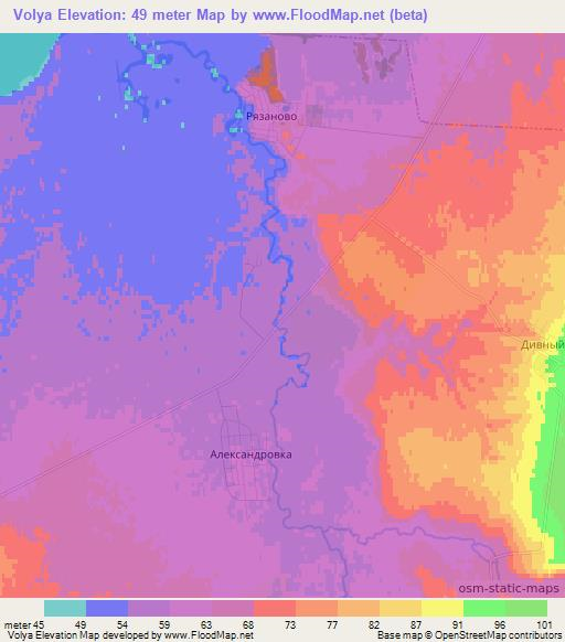 Volya,Russia Elevation Map