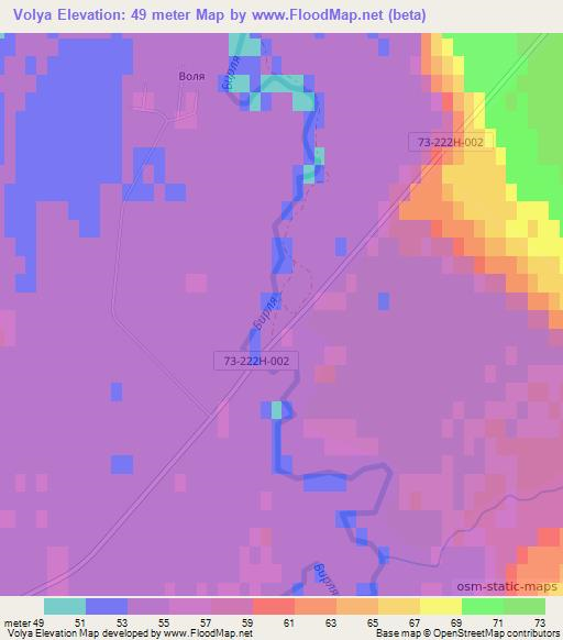 Volya,Russia Elevation Map