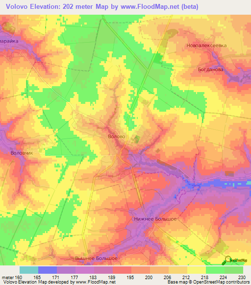 Volovo,Russia Elevation Map