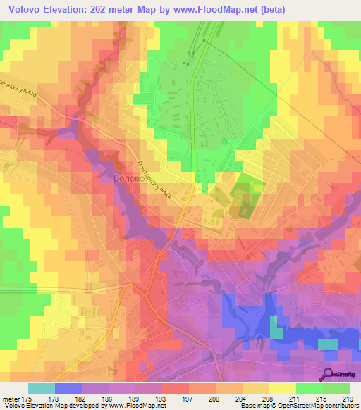 Volovo,Russia Elevation Map