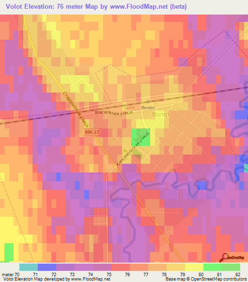 Volot,Russia Elevation Map