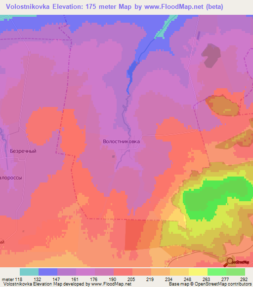 Volostnikovka,Russia Elevation Map