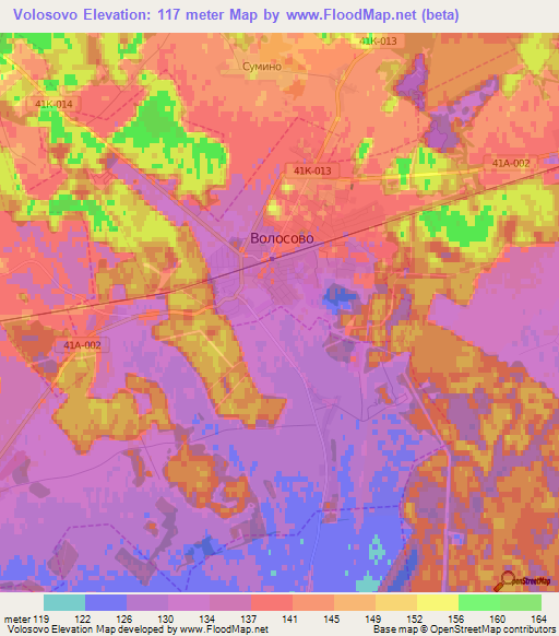 Volosovo,Russia Elevation Map