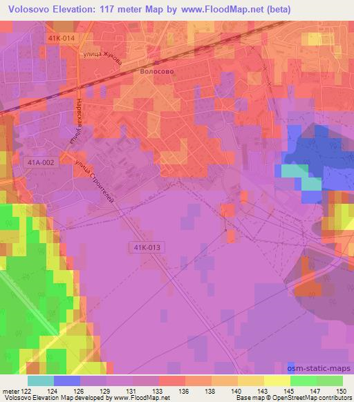Volosovo,Russia Elevation Map