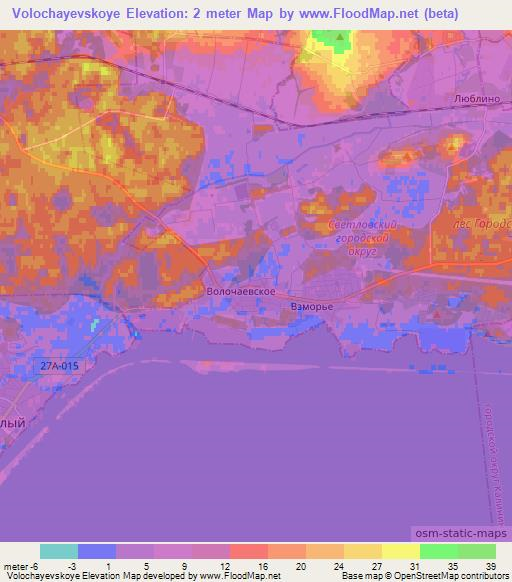 Volochayevskoye,Russia Elevation Map