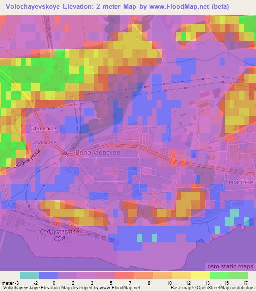 Volochayevskoye,Russia Elevation Map