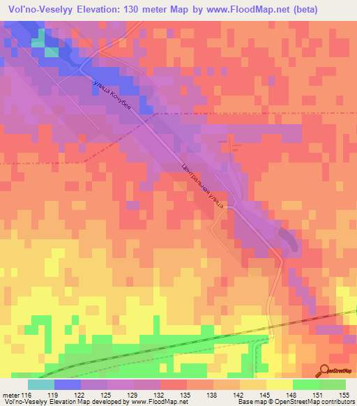 Vol'no-Veselyy,Russia Elevation Map