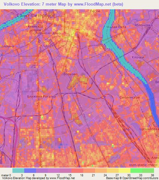 Volkovo,Russia Elevation Map