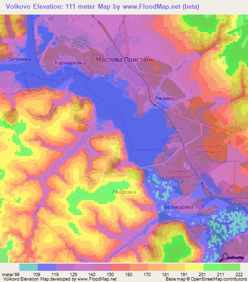 Volkovo,Russia Elevation Map