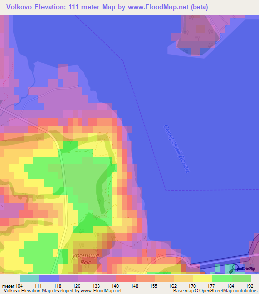 Volkovo,Russia Elevation Map