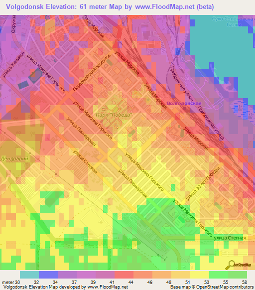 Volgodonsk,Russia Elevation Map