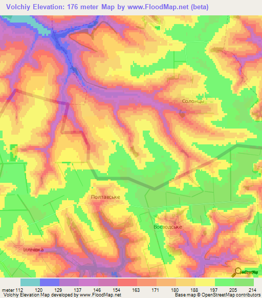 Volchiy,Russia Elevation Map