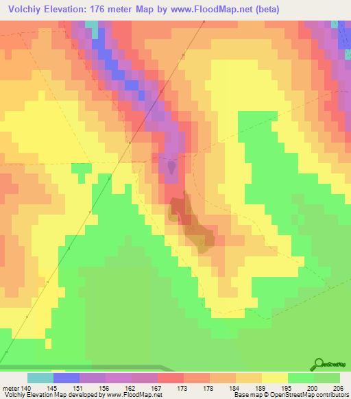 Volchiy,Russia Elevation Map