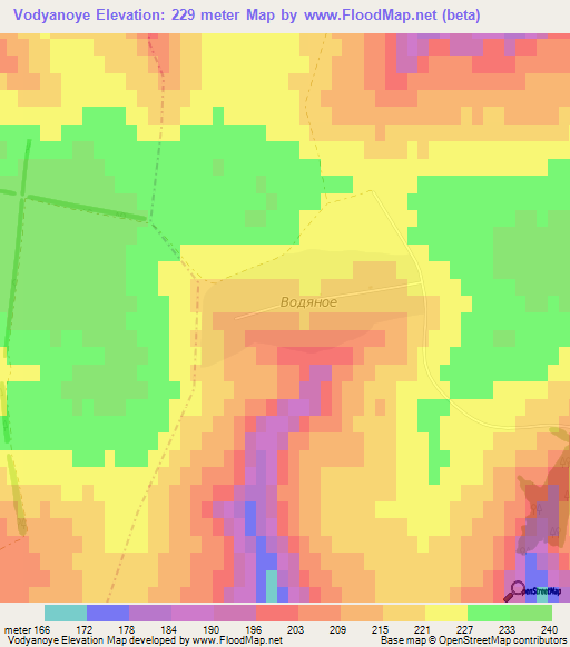 Vodyanoye,Russia Elevation Map