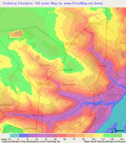 Vodstroy,Russia Elevation Map