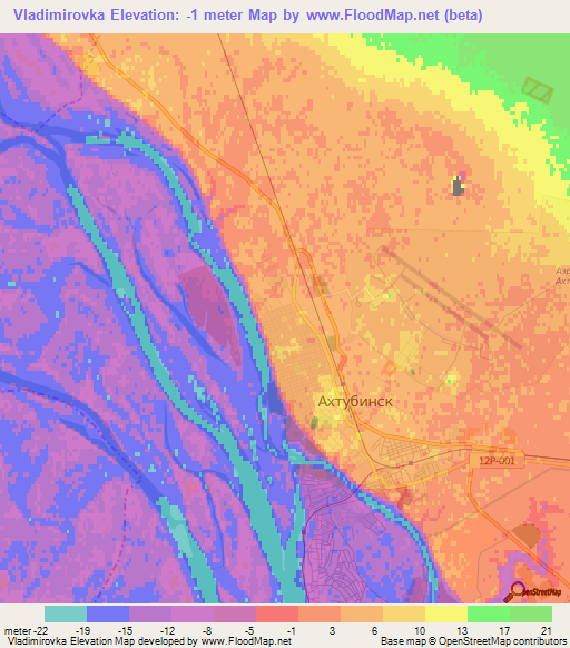 Vladimirovka,Russia Elevation Map