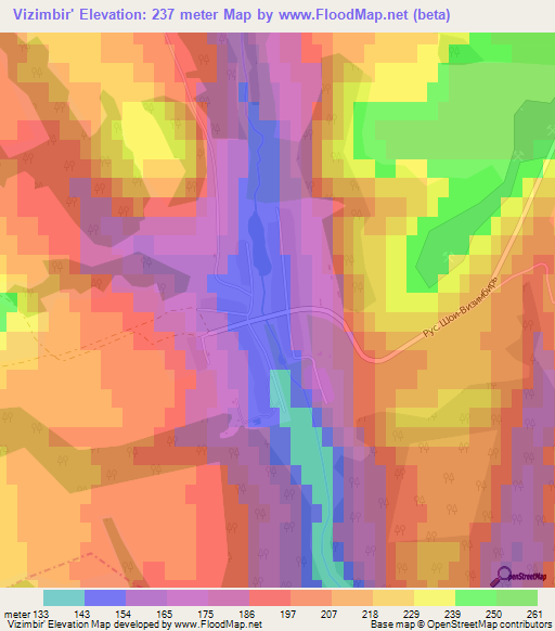 Vizimbir',Russia Elevation Map