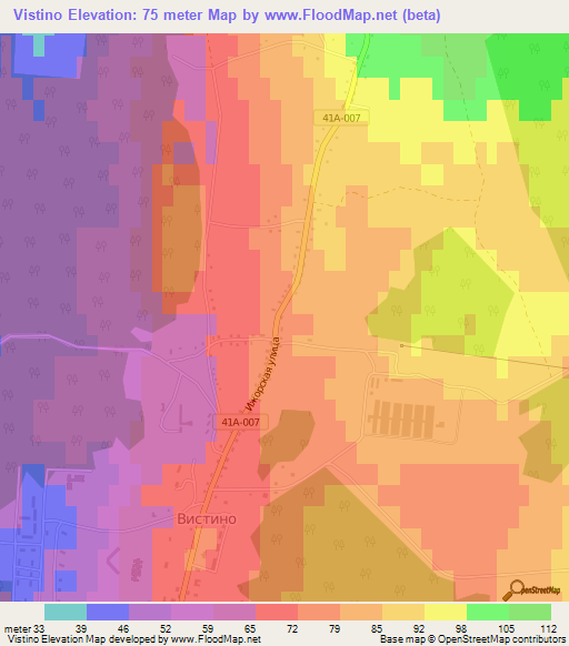 Vistino,Russia Elevation Map