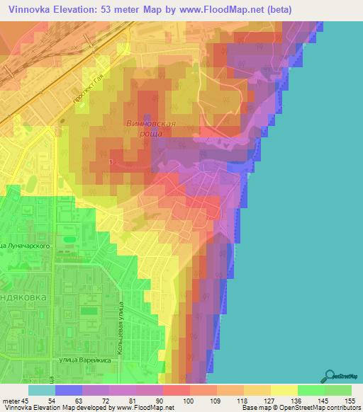 Vinnovka,Russia Elevation Map