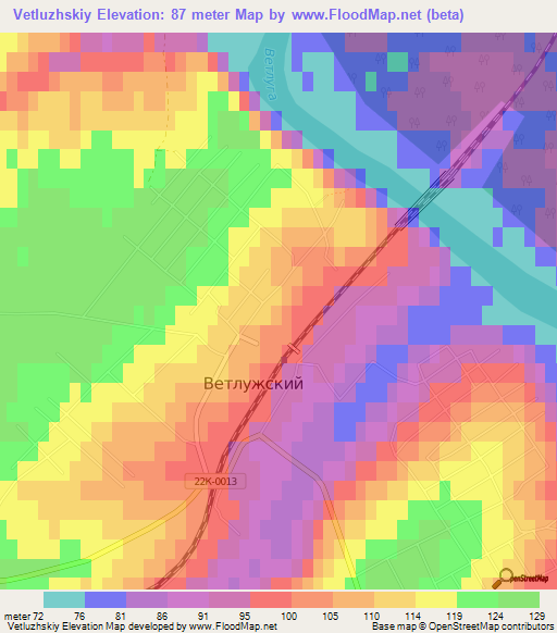 Vetluzhskiy,Russia Elevation Map