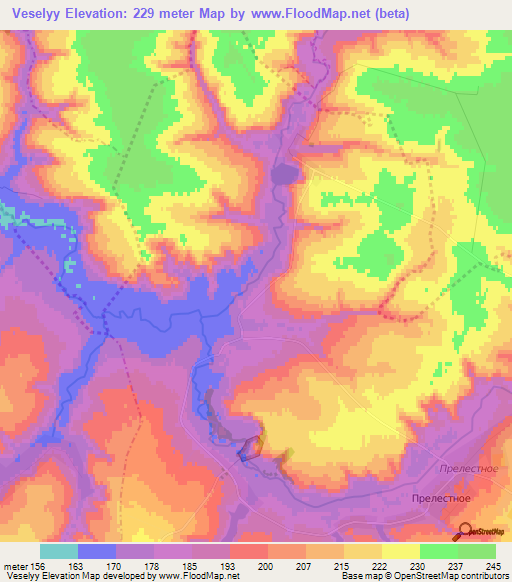 Veselyy,Russia Elevation Map