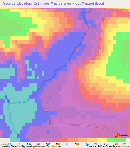 Veselyy,Russia Elevation Map