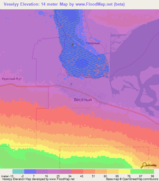 Veselyy,Russia Elevation Map