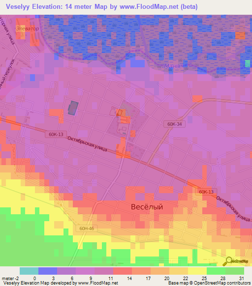 Veselyy,Russia Elevation Map