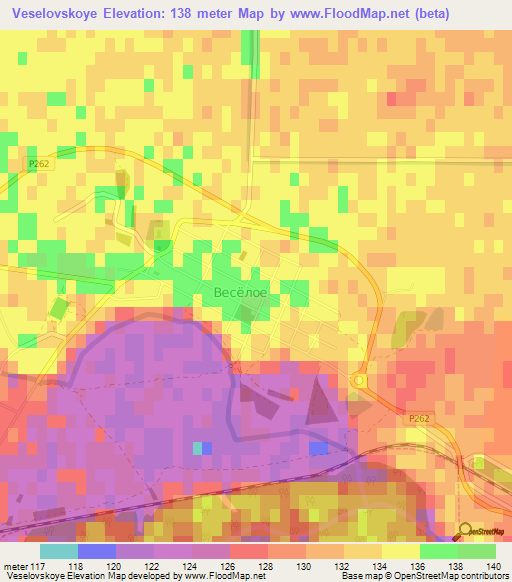 Veselovskoye,Russia Elevation Map