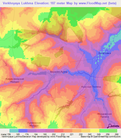 Verkhnyaya Lukhma,Russia Elevation Map