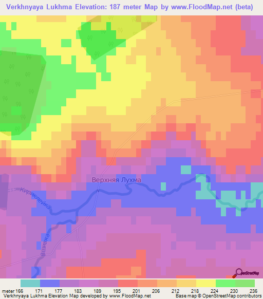 Verkhnyaya Lukhma,Russia Elevation Map