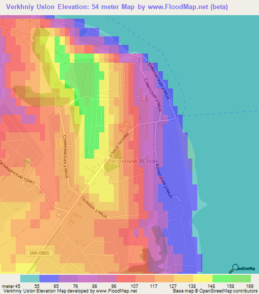 Verkhniy Uslon,Russia Elevation Map