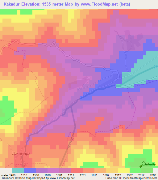 Kakadur,Russia Elevation Map