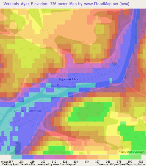 Verkhniy Aysk,Russia Elevation Map