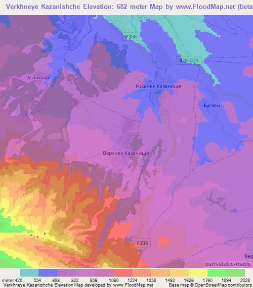 Verkhneye Kazanishche,Russia Elevation Map