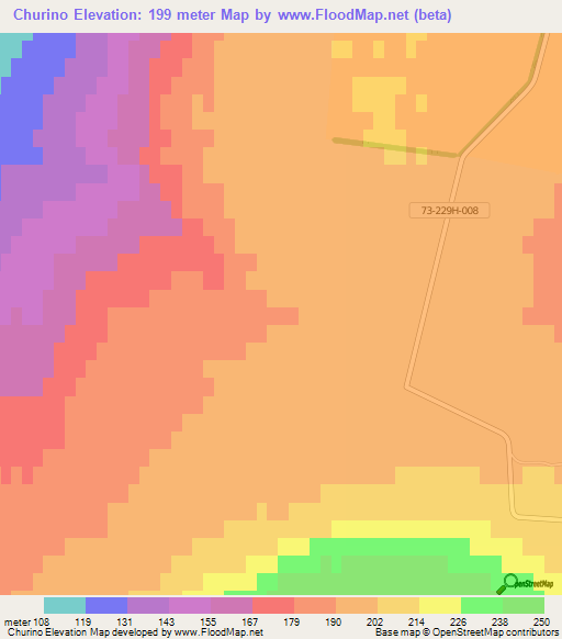 Churino,Russia Elevation Map