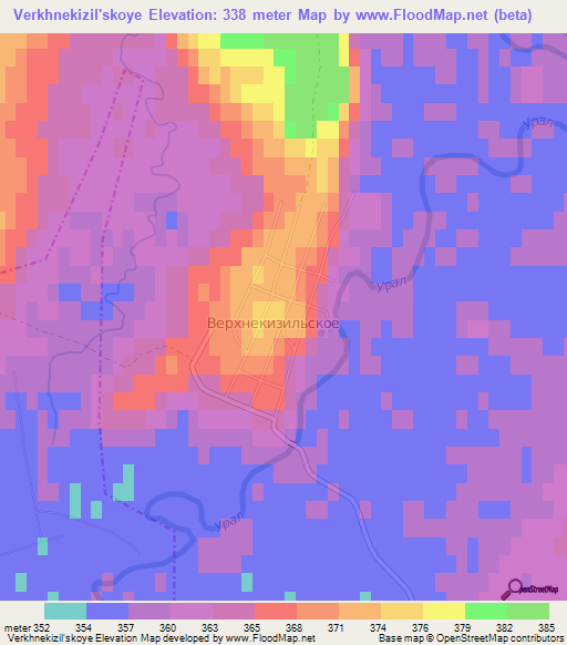 Verkhnekizil'skoye,Russia Elevation Map