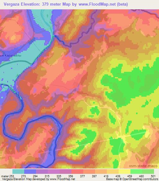 Vergaza,Russia Elevation Map