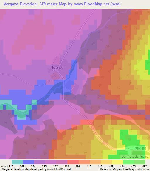 Vergaza,Russia Elevation Map