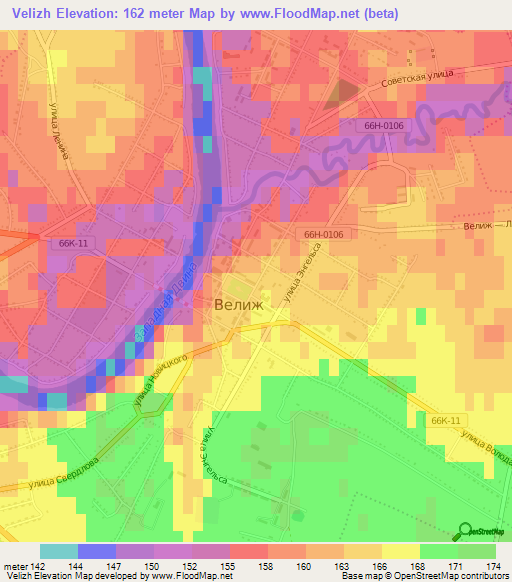 Velizh,Russia Elevation Map