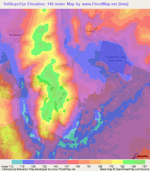 Velikopol'ye,Russia Elevation Map