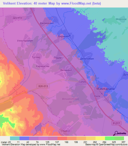 Velikent,Russia Elevation Map