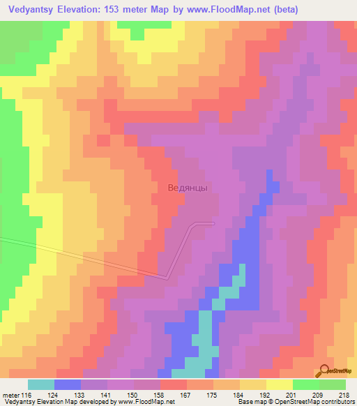 Vedyantsy,Russia Elevation Map