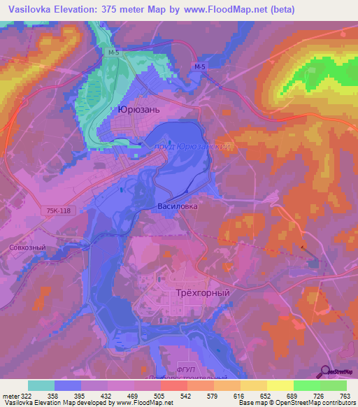 Vasilovka,Russia Elevation Map