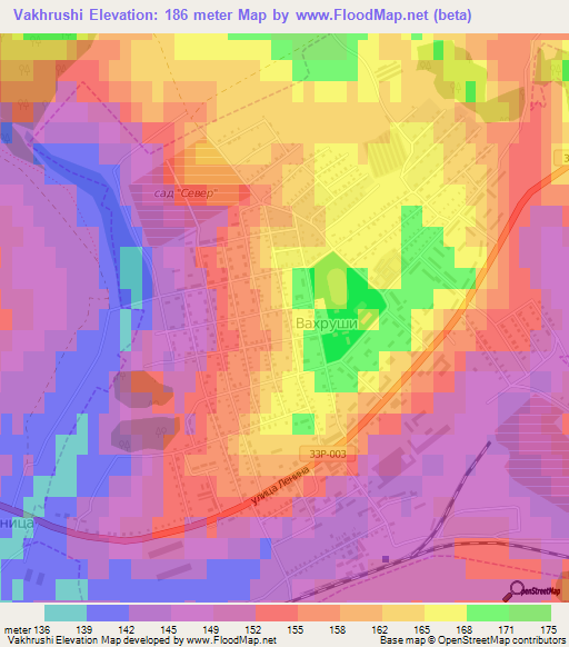 Vakhrushi,Russia Elevation Map