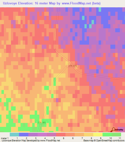 Uzlovoye,Russia Elevation Map