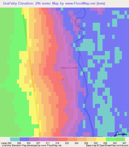 Uval'skiy,Russia Elevation Map