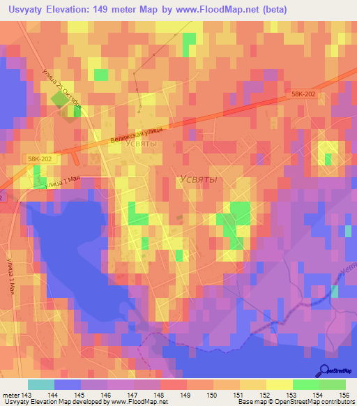 Usvyaty,Russia Elevation Map