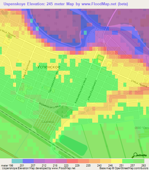 Uspenskoye,Russia Elevation Map