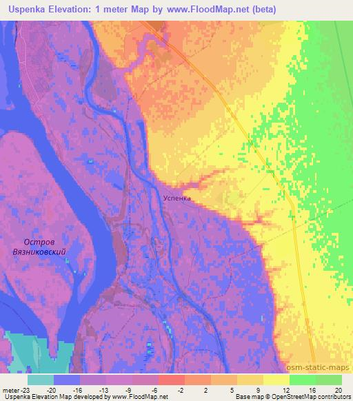 Uspenka,Russia Elevation Map